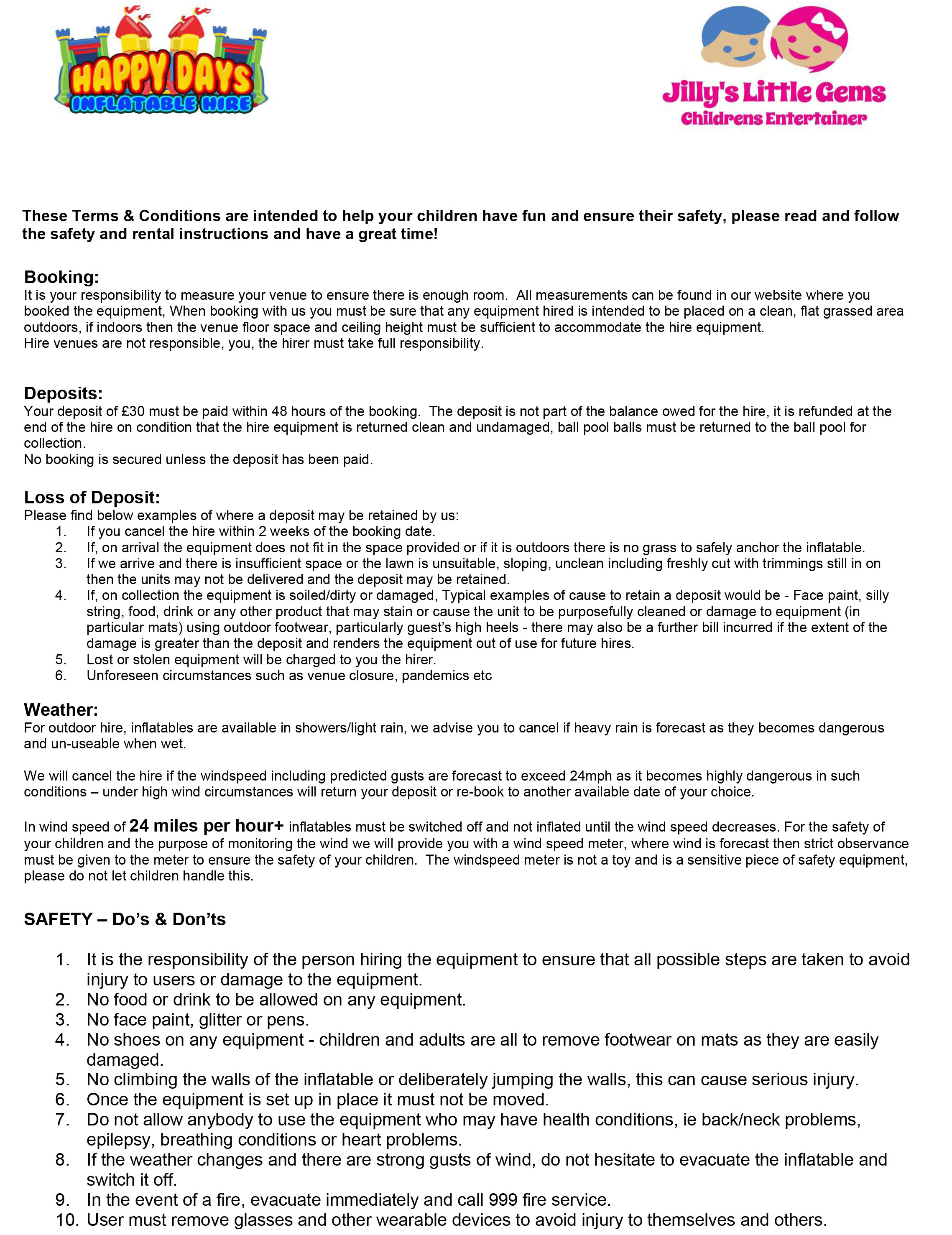 Jumping Castle Hire Agreement Template 84 - ud5z0cl